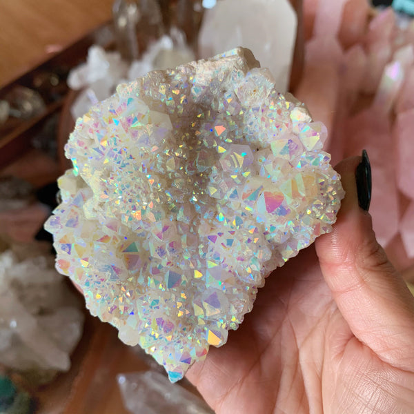 Angel Aura Milky Quartz Cluster #1