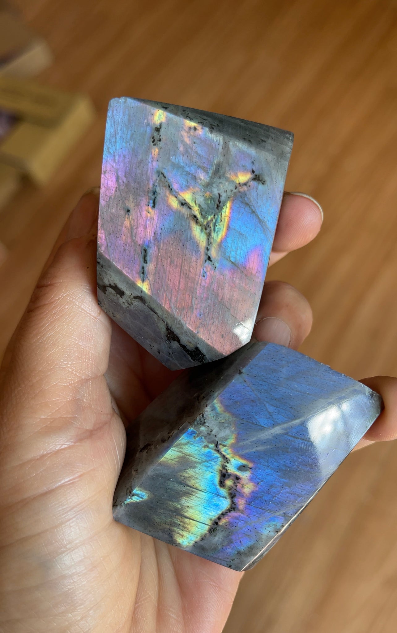 Labradorite faceted freeform