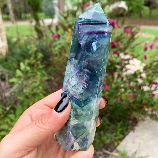 Rainbow Fluorite Tower #3