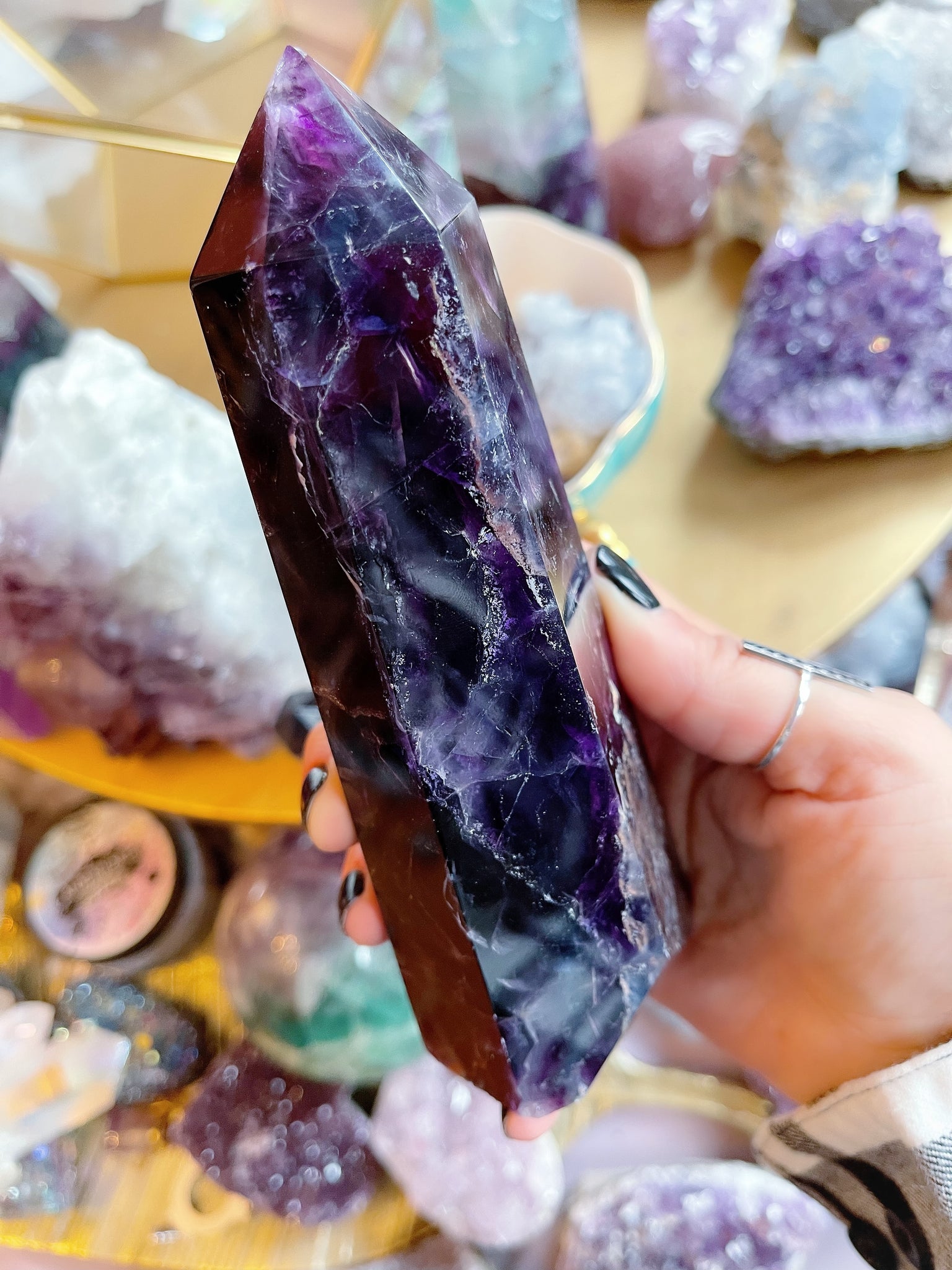 Purple Fluorite Tower A