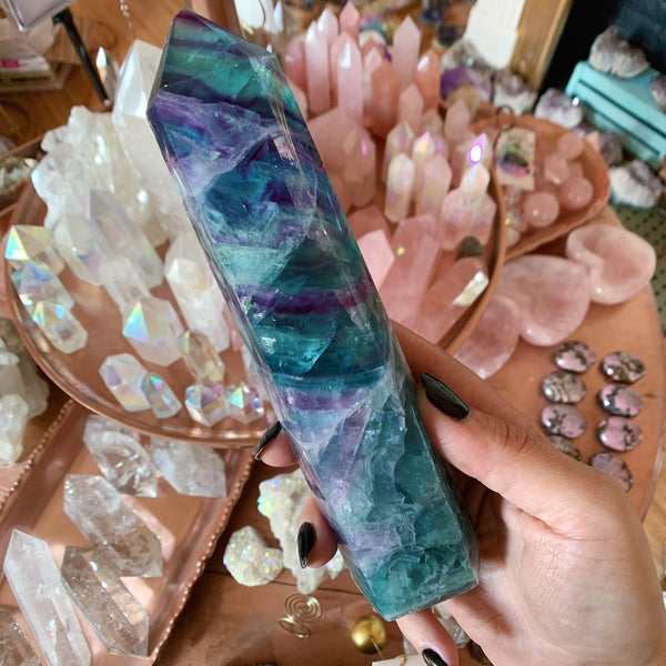 Rainbow Fluorite Tower #1