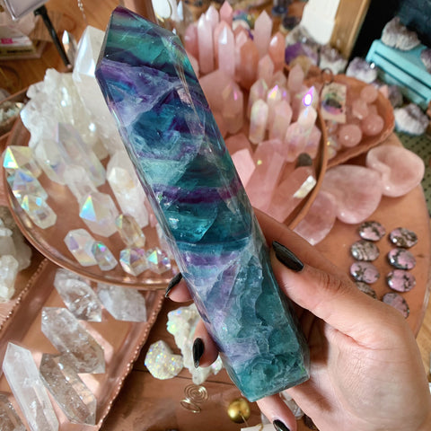 Rainbow Fluorite Tower #1