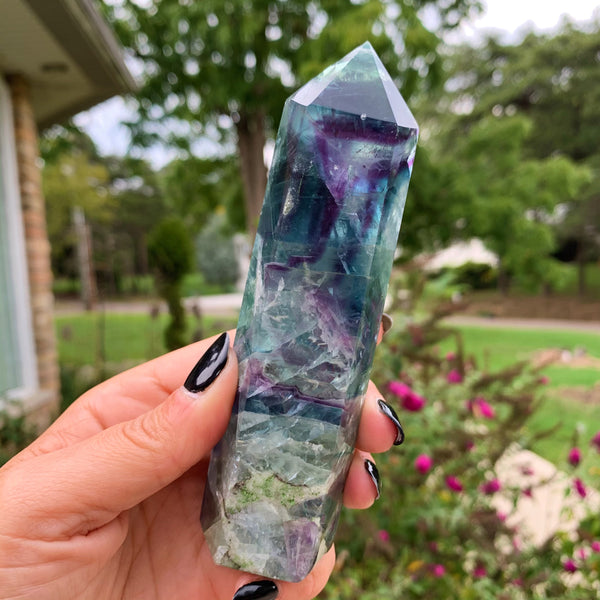 Rainbow Fluorite Tower #3