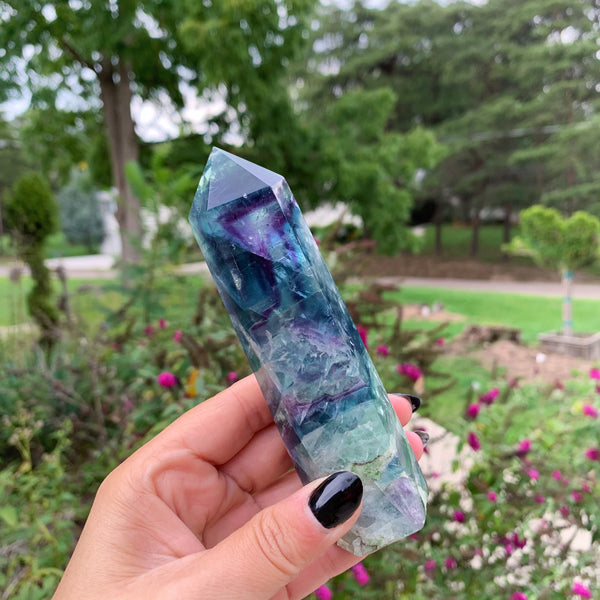 Rainbow Fluorite Tower #3