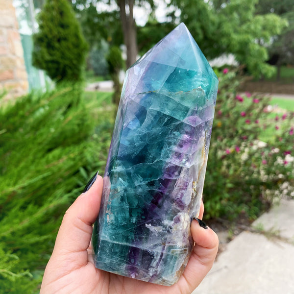 Rainbow Fluorite Tower #2