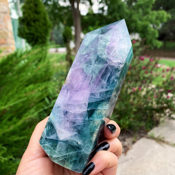 Rainbow Fluorite Tower #2