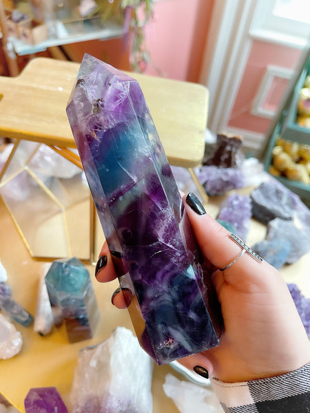 Rainbow Fluorite Tower A