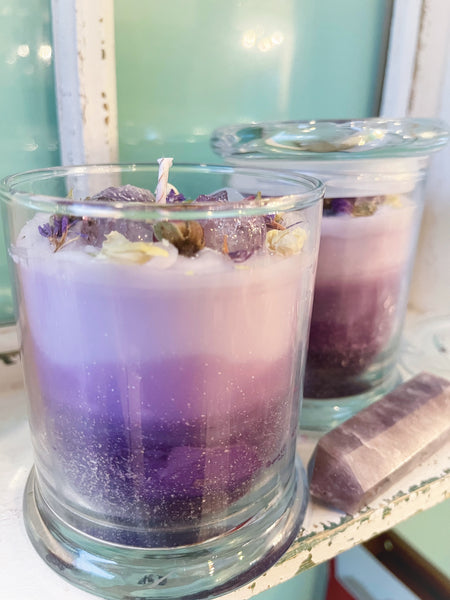 Amethyst Crystal Candle 12 oz