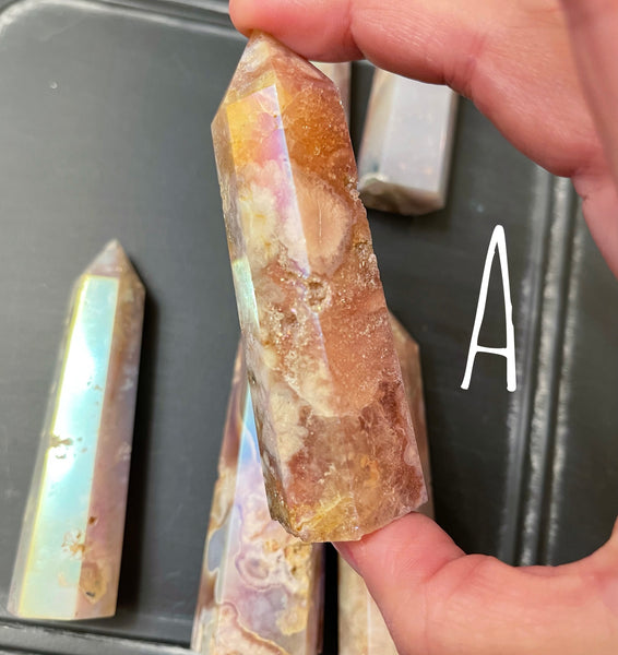 Aura Flower Agate Points