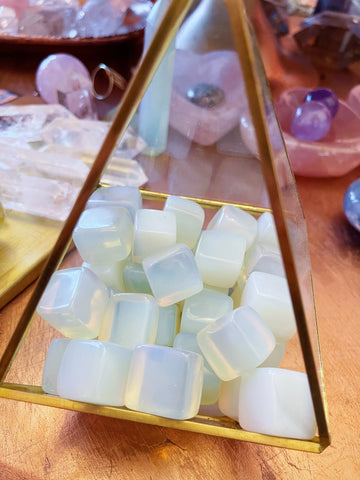 Opalite Tumbled Cube