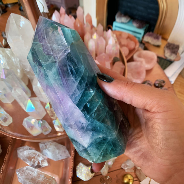 Rainbow Fluorite Tower #2