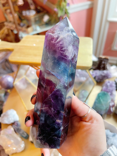 Rainbow Fluorite Tower A