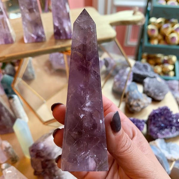 Brazilian Smoky Amethyst Obelisk