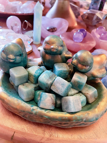 Amazonite Tumbled Cube