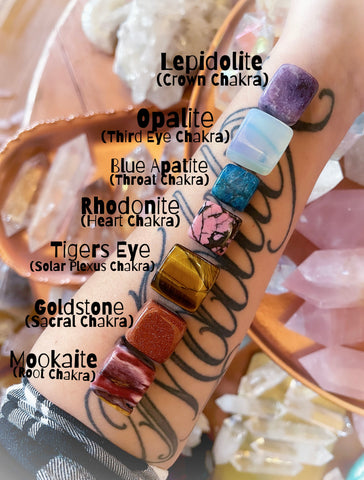 7 Chakra Tumbled Cube Set 1