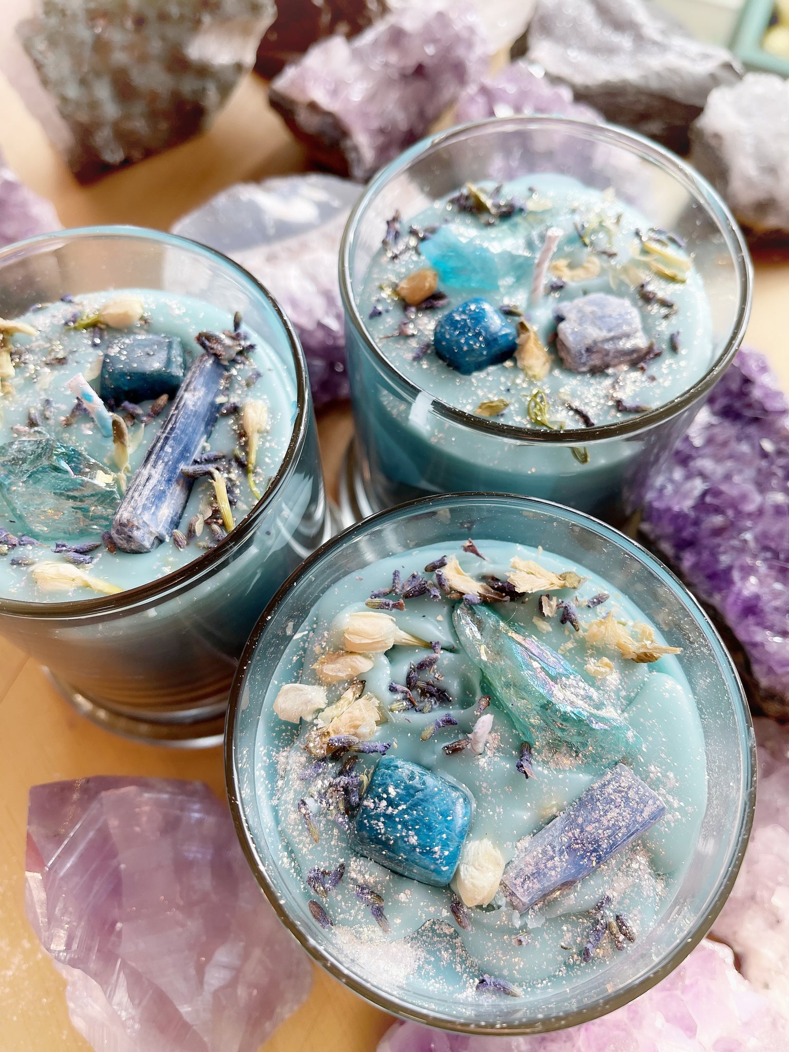 Aqua Aura Throat Chakra Candle Magick