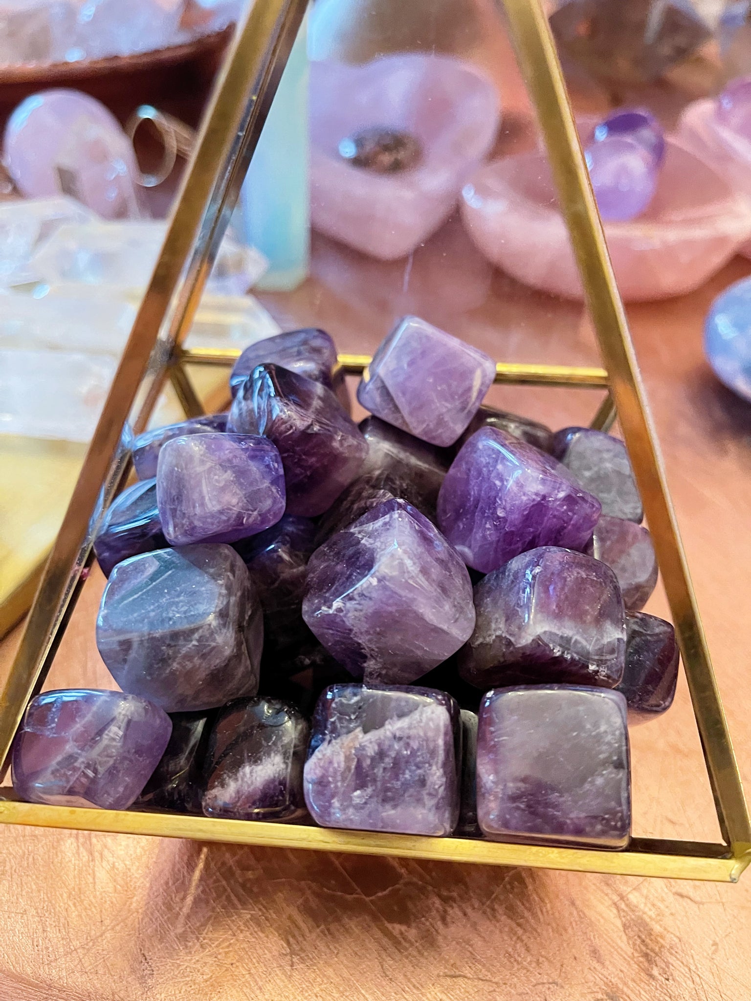 Chevron Dream Amethyst cubes