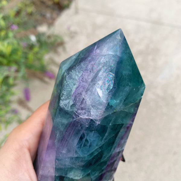 Rainbow Fluorite Tower #2