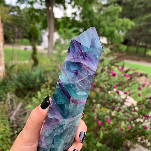 Rainbow Fluorite Tower #1