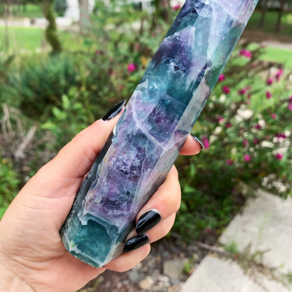 Rainbow Fluorite Tower #1